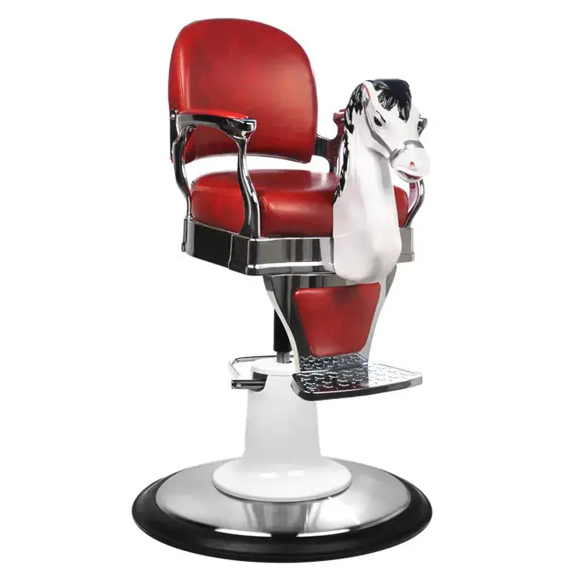 children's barber chair, maroon horse Gabbiano