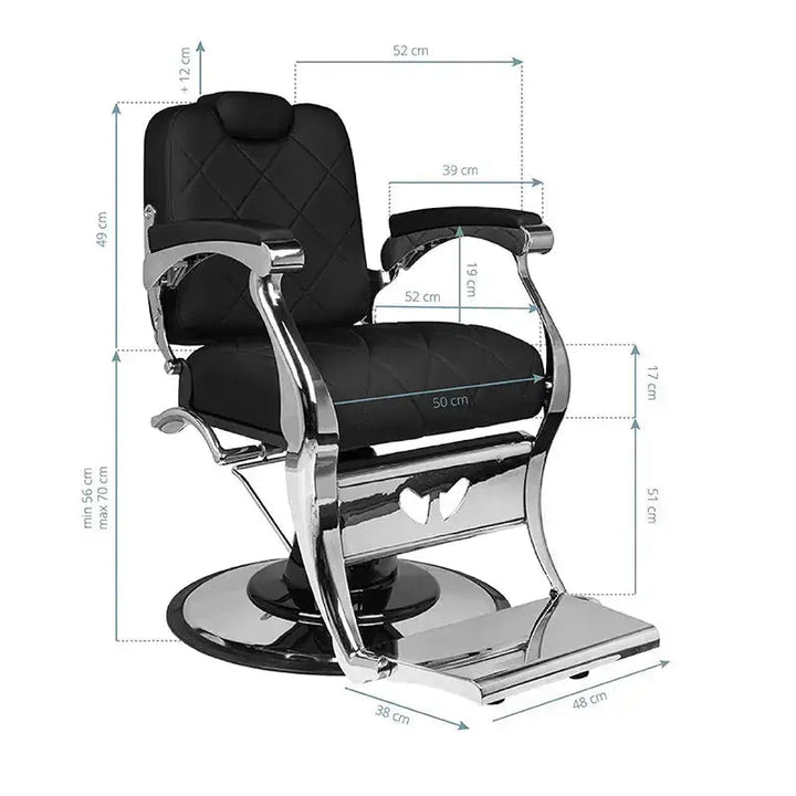 Barber Chair Dario black Gabbiano
