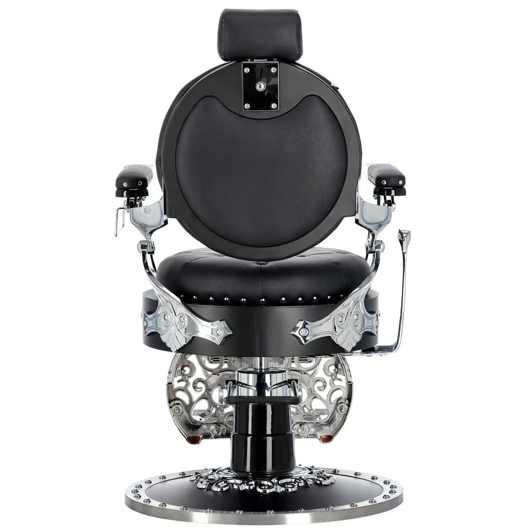 Kingdom Barber Chair Black - Silver Klipp&Trim