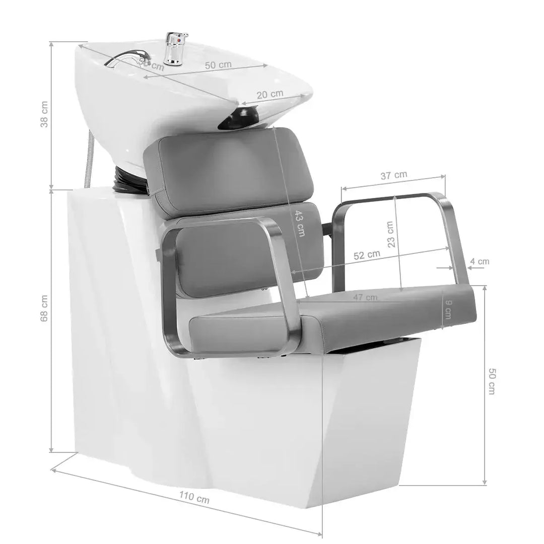Porto hair wash unit grey Gabbiano