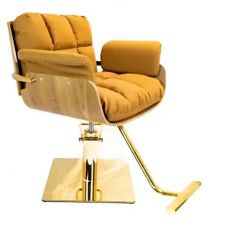 Styling Chair Light brown - gold Klipp&Trim