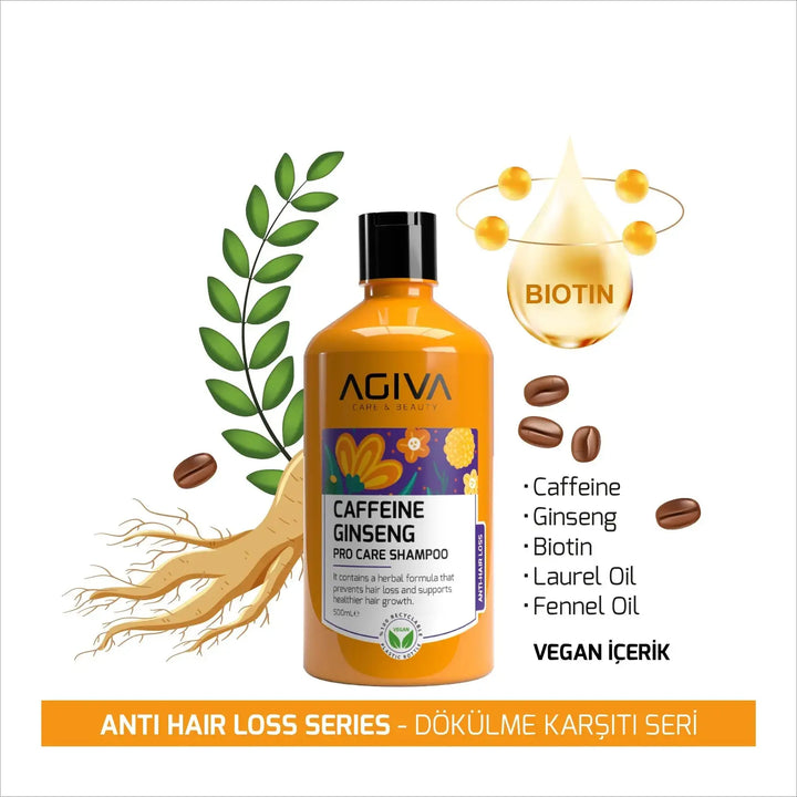 Caffeine Ginseng Pro Care Shampoo - 500 AGIVA