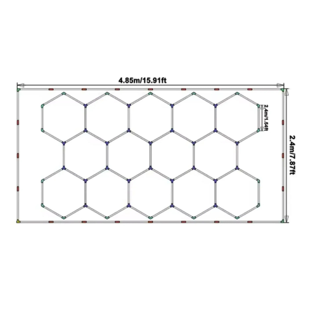Led Hexagon Barber Shop Barrier Light Led Klipp&Trim