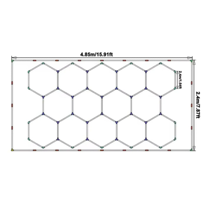 Led Hexagon Barber Shop Barrier Light Led Klipp&Trim