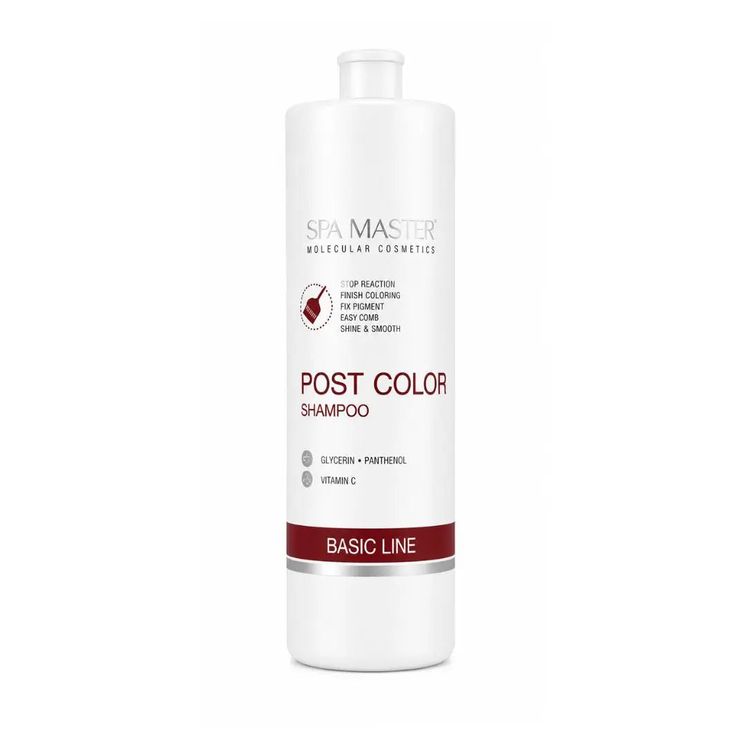 Spa Master Post Color Shampoo 970 ml i vit flaska från Basic Line