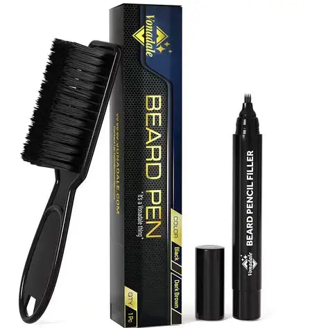 Beard Pen Täckning Naturlig -Svart Klipp&Trim