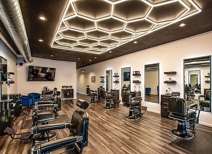 Led Hexagon Barber Shop Barrier Light Led Klipp&Trim