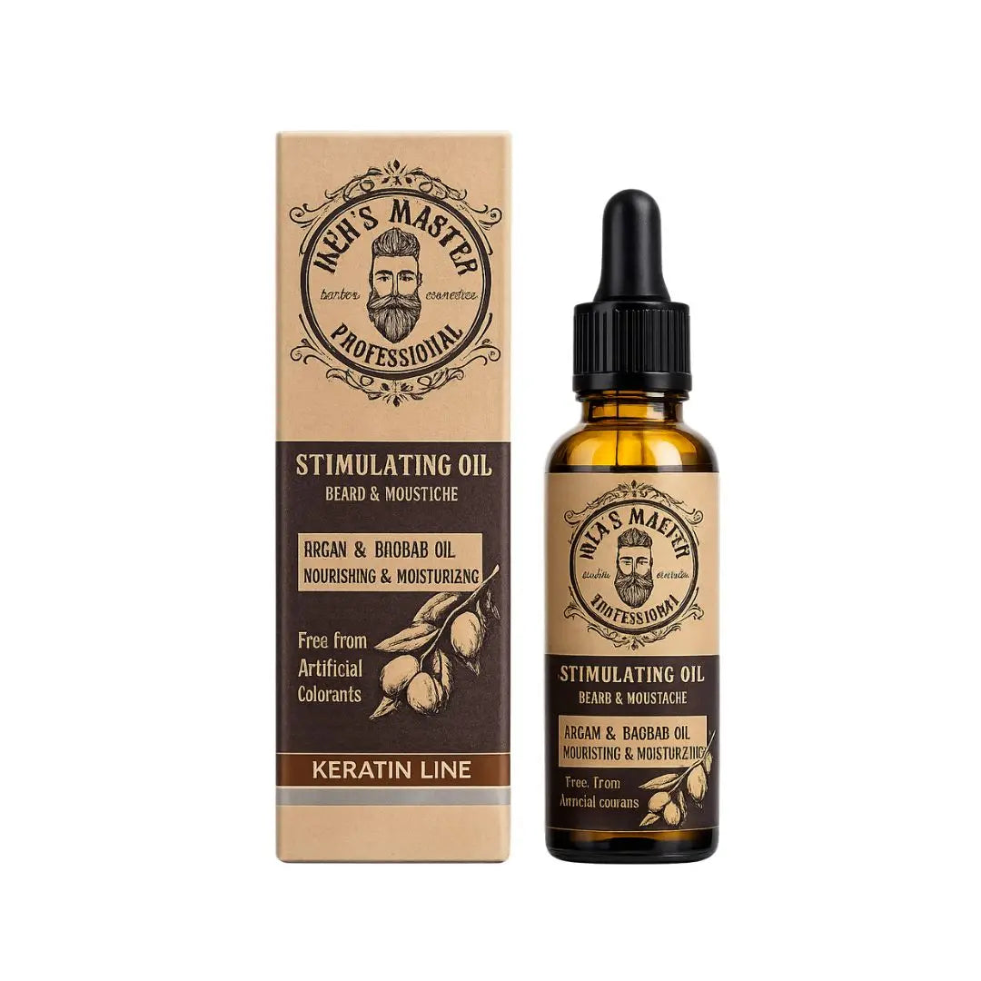 Men's Master Stimulating Beard & Moustache Oil – skäggolja i pipettflaska