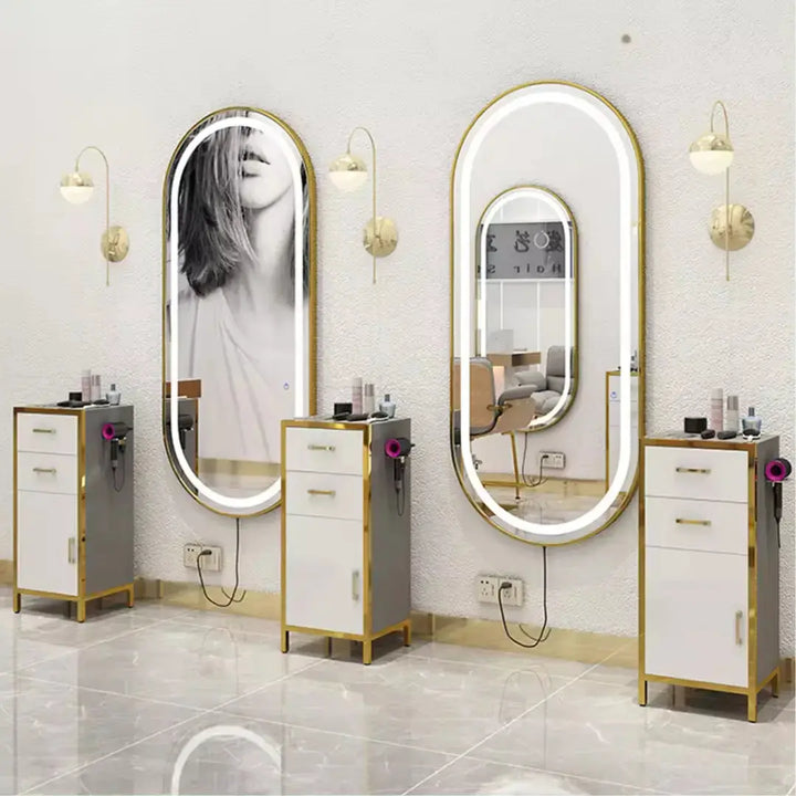 Mirror station with lights Klipp&Trim