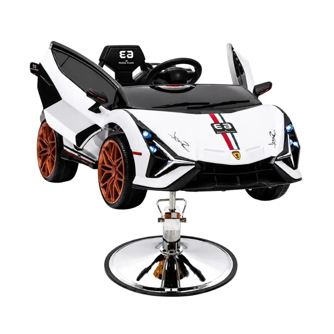 Kids Barber Chair Sports Car White Klipp&Trim