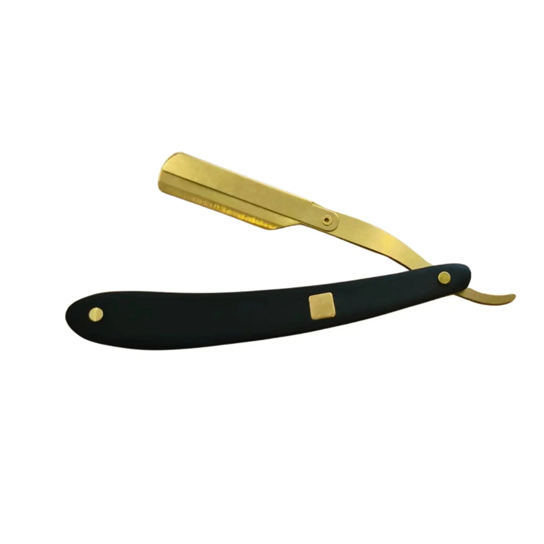 Rakkniv - Svart trä - Guld BarberCity