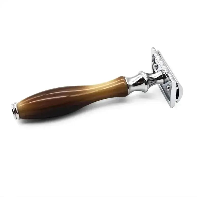 Klassisk Säkerhetshyvel med Elegant Handtag – Dubbelrakblad BarberCity