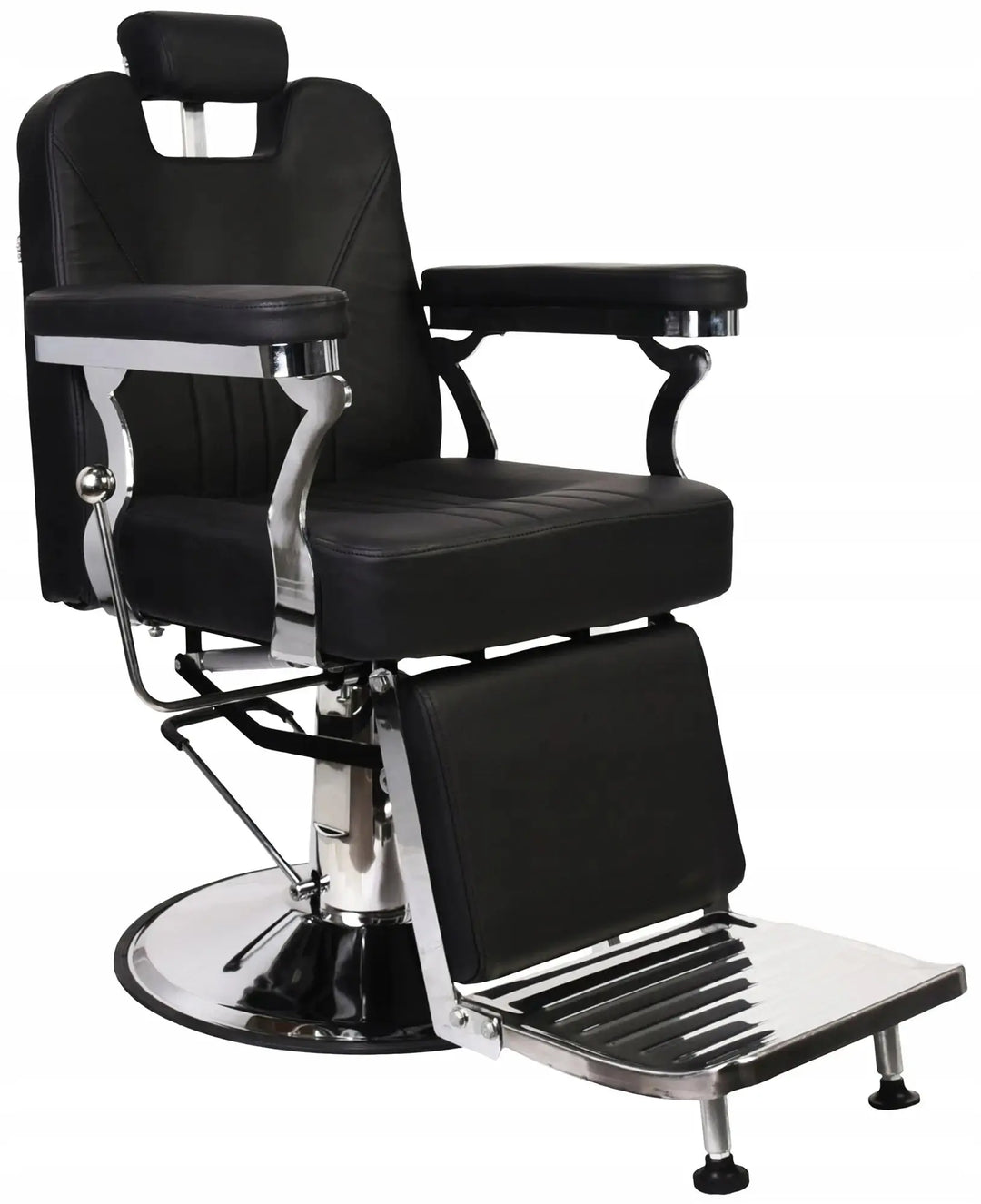 Simple black and silver barber chair Klipp&Trim