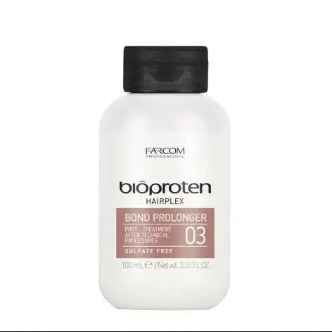 Bioproten hairplex bond prolonger 03 hårbehandling 100 ml i vit flaska med svart lock