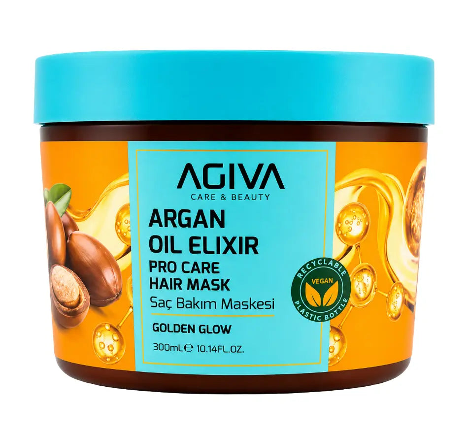 Agiva argan oil elixir pro care hårmask 300 ml – Golden Glow