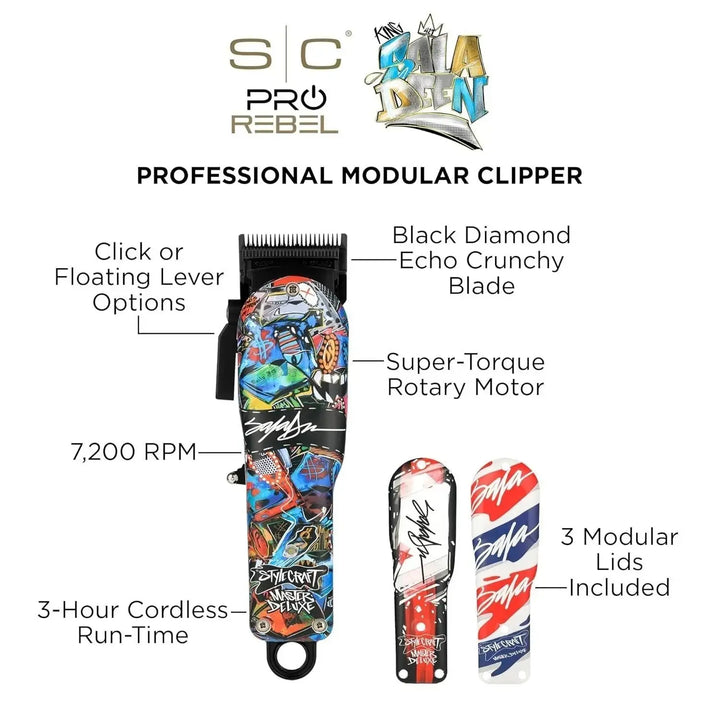 StyleCraft Rebel Limited – Super-Torque Cordless Clipper (King SalaDeen Edition) Stylecraft