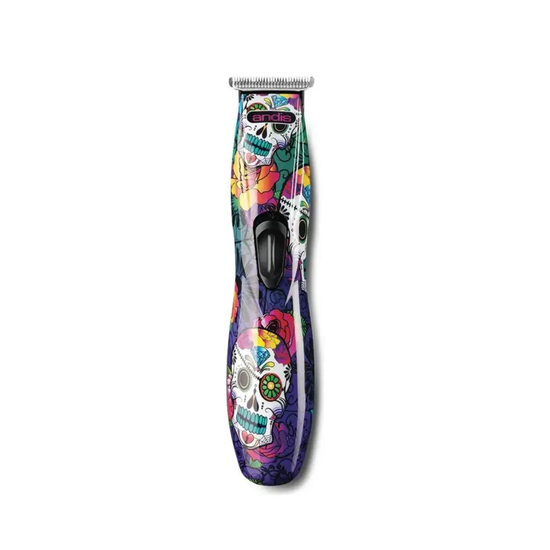 Andis slimline pro Li sugar skull trimmer med färgglatt dödskallemotiv